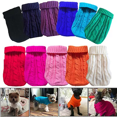Buy Pet Clothes Dog Vest Sweater Warm Winter T-Shirt Cat Puppy Outfit Apparel XS-XL • 5.26£