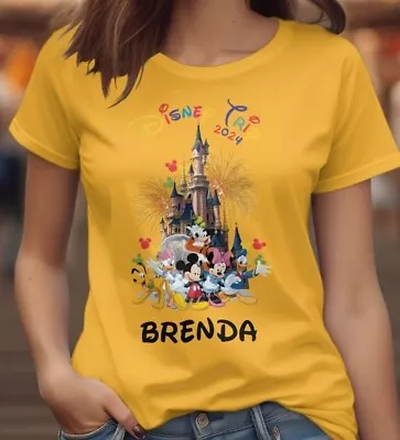 Buy Personalized Disneyland T-shirt, Family Matching Disney Trip 2024 Gift Tee Top • 14.99£