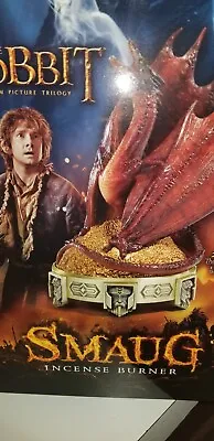 Buy The HOBBIT SMAUG Statue REAL Working INCENSE BURNER LOTR LICENSED Dragon Merch • 240.34£