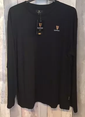 Buy Authentic Guinness Long Sleeve Black T Shirt Sweatshirt New With Tags XL 2XL • 14.99£