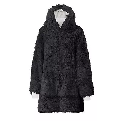 Buy Teddy Fleece Hoodie Faux Fur Fluffy Fleece Oversized Ladies Hooded Hoodies Top • 23.99£