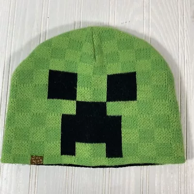Buy Minecraft Creeper Face Jinx Green Beanie Hat Winter Cap Acrylic Mojang Gamer • 4.69£