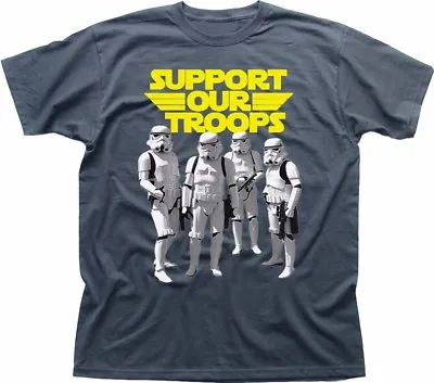 Buy Support Our Troops Stormtrooper Rebel STAR WARS Inspired Charcoal T-shirt 9338 • 13.95£