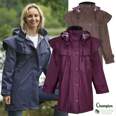Buy Ladies Country Estate Windsor Waterproof Cape 3/4 Jacket Womens Riding Rain Coat • 27.95£