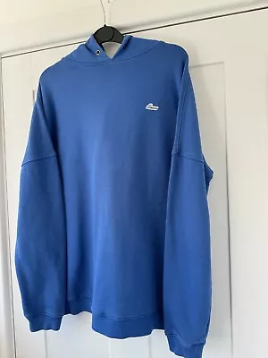 Buy We11done Oversized Patch Logo Blue Pullover Hoodie Mens Size M Designer • 9.99£
