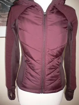 Buy H&M Burgundy Hooded Jacket Sport Size XS • 11.50£