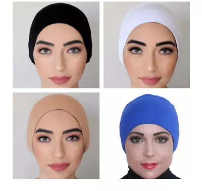 Buy PREMIUM QUALITY Tube Bonnet Cap Under Scarf Hijab Stretchable Hair Band Wrap • 2.49£