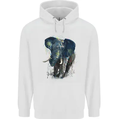 Buy A Big Elephant Watercolour Mens 80% Cotton Hoodie • 19.99£