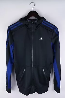 Buy Adidas Climalite Men Hoodie Casual Leisure Activewear Full Zip Black Size S • 25.87£