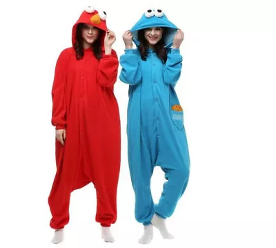 Buy Anime Cosplay Pyjamas Costume Hoodies Adult Onesie11 Fancy Party Sesame Monster • 19.19£