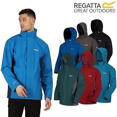 Buy Regatta Mens Matt Windproof Waterproof Hooded Coat Full Zip Lined Rain Jacket • 34.99£