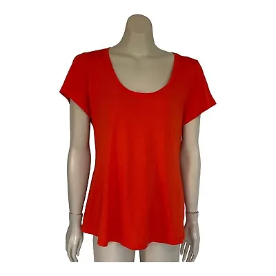 Buy WITCHERY  Womens Size XL 14 - 16 AU  T-Shirt Short Sleeve Pima Cotton Tee Orange • 17.67£