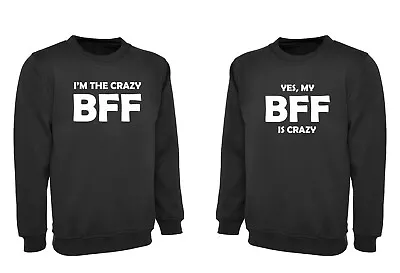 Buy Couple Matching Sweatshirt Jumper Crazy BFF Funny Gift Best Friends Birthday • 16.99£