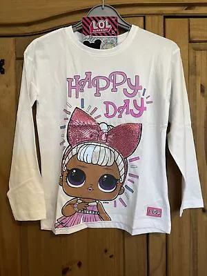 Buy New With Tags Girls Long Sleeved T-shirt Age 9-10 Yrs , Lol Surprise Happy Days • 1£