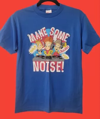 Buy Unisex Kids Kelloggs T-Shirt Small SNAP CRACKLE POP Make Some Noise BNWOT Blue • 10.25£