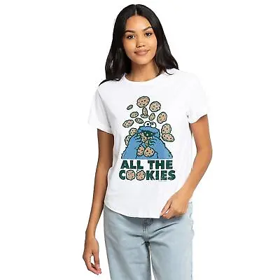 Buy Sesame Street Womens T-shirt All The Cookies Top Tee S-2XL Official • 13.99£
