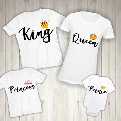 Buy Matching Family T-Shirts -Personalised King Queen Prince Princess Christmas Gift • 9.95£