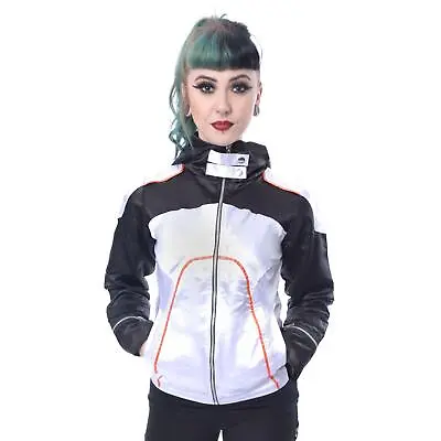 Buy Chemical Black Delta Jacket Ladies White/Black Goth Emo Punk Alternative • 54.99£