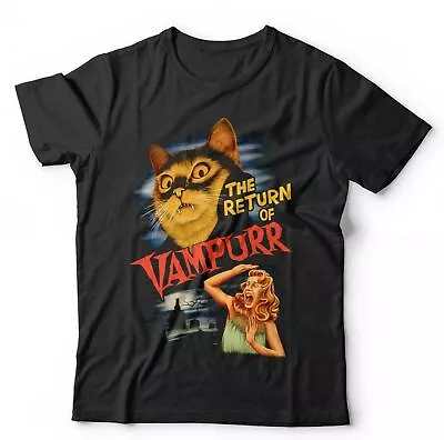 Buy The Return Of Vampurr Tshirt Unisex & Kids - Funny Cat Dracula Halloween Vampire • 9.79£