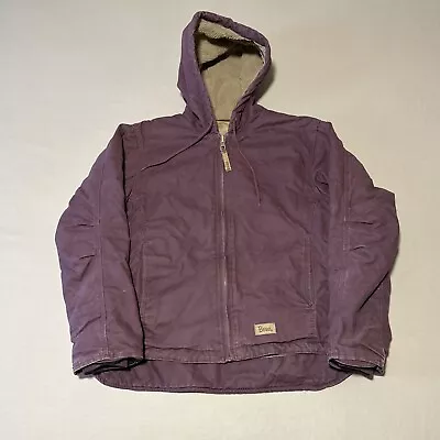 Buy Berne Jacket Womens Small Purple Sherpa Lined Coat Canvas Carhartt Style • 37.79£
