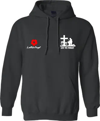 Buy Remembrance Day Lest We Forget Hoodie Poppy Flower British Armed Forces War • 13.99£
