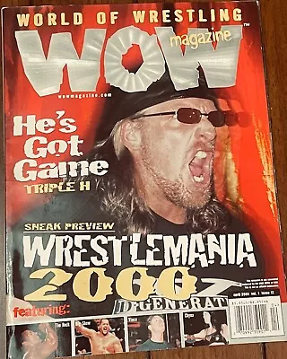 Buy WOW Magazine V1N12  APRIL 2000 WRESTLEMANIA 2000 SNEAK PREVIEW  Wcw-Wwf-Ecw • 16.08£