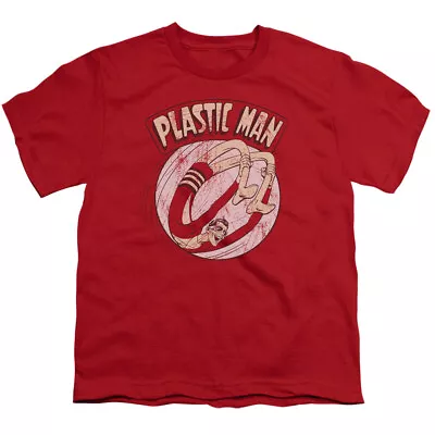 Buy Plastic Man Bounce Kids Youth T Shirt Licensed DC Comics Tee Red • 13.82£