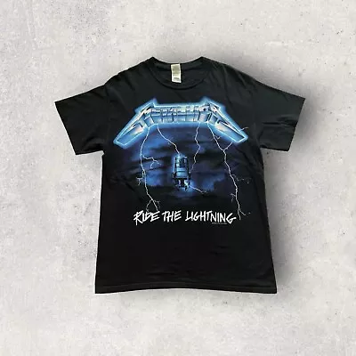 Buy Gildan Metallica Ride The Lightning Graphic Black T-Shirt Medium • 14.99£