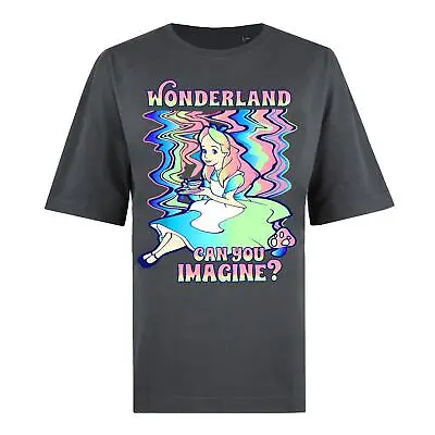 Buy Disney Womens Oversized T-shirt Alice In Wonderland Trippy Top S-XL Official • 13.99£