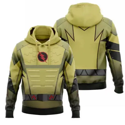 Buy New Comic Superhero The Flash 3D Printed Hooded Sweater Coat Cosplay Sweatshirt • 25.08£