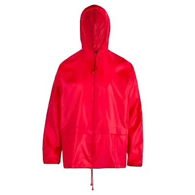 Buy Unisex Plain Rain Coat Kagoul Jacket Water Proof Hooded Lightweight  Adults UK • 11.99£