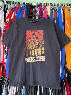 Buy Vintage Bad Religion Black Rock Cotton Band Tee Shirt Men's Size M • 35.99£