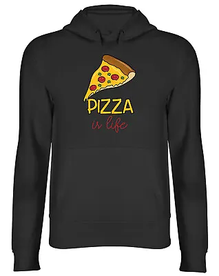 Buy Pizza Is Life Mens Womens Hooded Top Hoodie • 17.99£