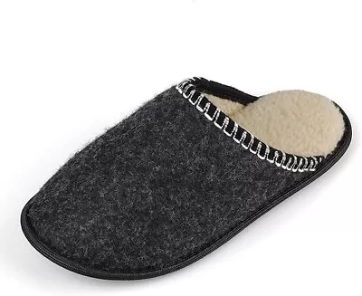 Buy TIESTRA Indoor Memory Foam Slippers Non Slip Comfort Plush EU45 Uk Size 10-11 • 5.99£