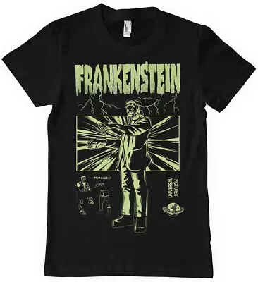 Buy Universal Monsters  Frankenstein Retro T-Shirt Black • 19.75£