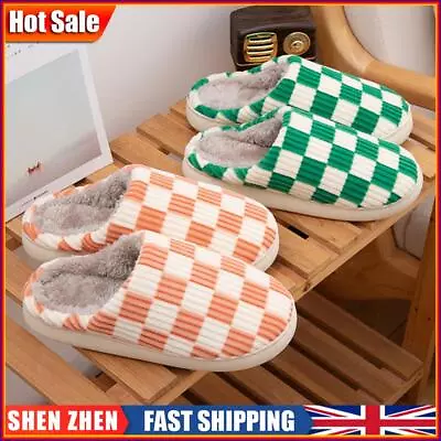 Buy Women Comfy Trendy Slippers Useful Cute Checkerboard Slippers For Christmas Gift • 7.55£