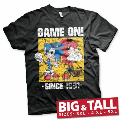 Buy Licensed Sonic - Game On Since 1991 BIG & TALL 3XL, 4XL, 5XL Men's T-Shirt • 22.98£