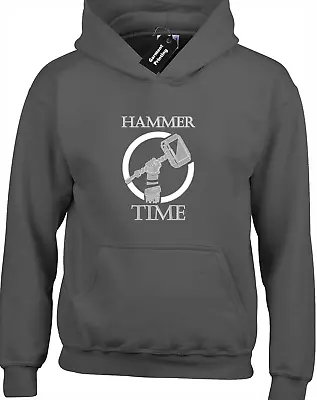 Buy Hammer Time Hoody Hoodie Funny Avengers Iron Thor Hulk Man Cool Loki Design • 16.99£