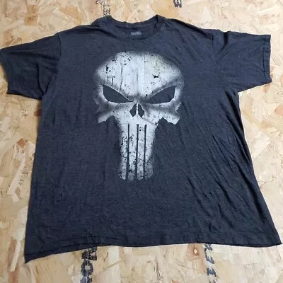 Buy Marvel Punisher T Shirt Grey Adult Extra Large XL Mens Graphic Summer Outdoors • 11.99£