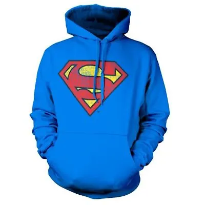 Buy DC Comics Superman Washed Shield Distressed Design Hoodie Jumper - Small  • 19.95£