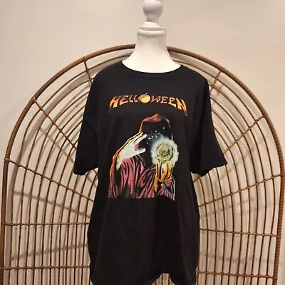 Buy HELLOWEEN Vtg Vintage Shirt Band T-shirt Metal Horror Halloween XL Black Hanes • 19.02£