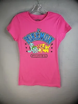 Buy New Pokemon Juniors Womens XL Extra Large 15/17 Shirt Top Pink Characters TV • 18.27£
