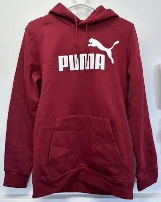 Buy NEW Puma Burgundy Big Logo Hoodie Size S • 29.99£