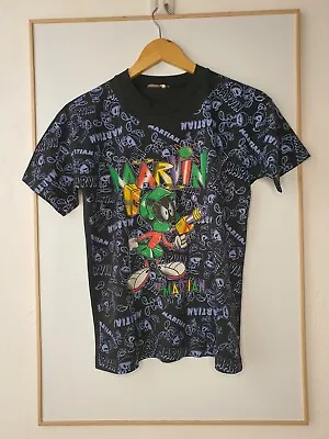 Buy Vintage Marvin The Martian Shirt Kids Size Youth L Large Black 1994 90s • 21.70£