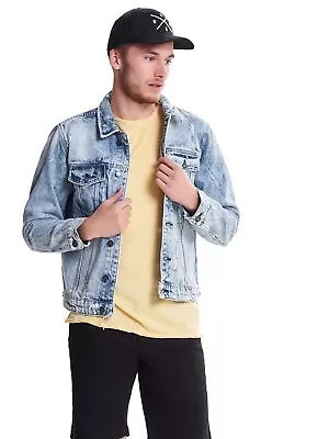 Buy Only & Sons Mens Denim Jacket Slim Fit Long Sleeves Casual Jeans Coat Outerwear • 23.39£
