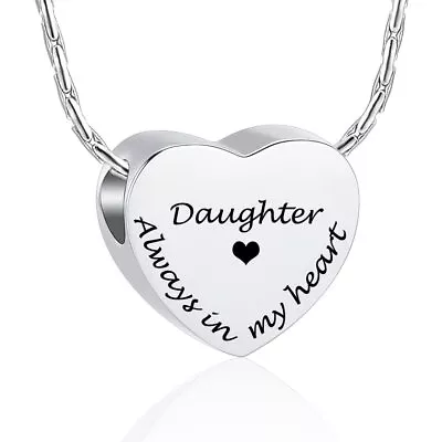 Buy Heart Cremation Jewellery Charm Memorial Necklace For Ashes For Family Member • 11.39£