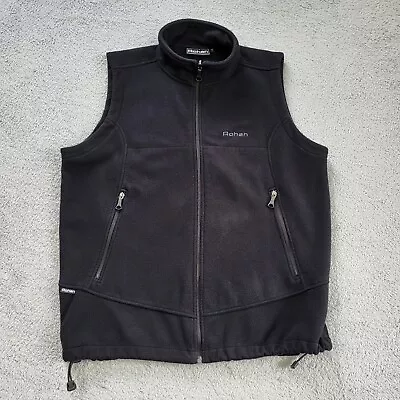 Buy Rohan Fleece Vest Jacket Mens Large Black Zip Up Pockets Bodywarmer Gilet • 19.99£