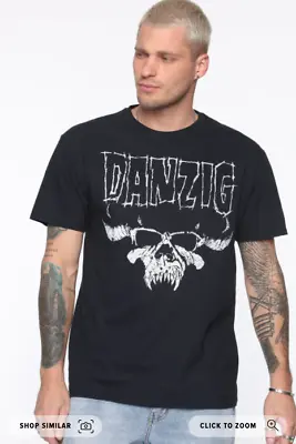 Buy Men's Danzig Tee Small Misfits Black • 37.34£
