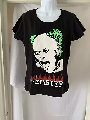 Buy KEITH FLINT FIRESTARTER T-SHIRT - THE PRODIGY - Tribute - Ladies Tee And Strap  • 14.50£