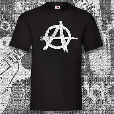 Buy Anarchy Symbol Punk T-Shirt Birthday Gift Distressed Look Print Size S - 5XL • 14.99£